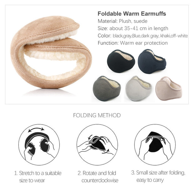 Cuffie in Pelle Scamosciata con Interno Morbido