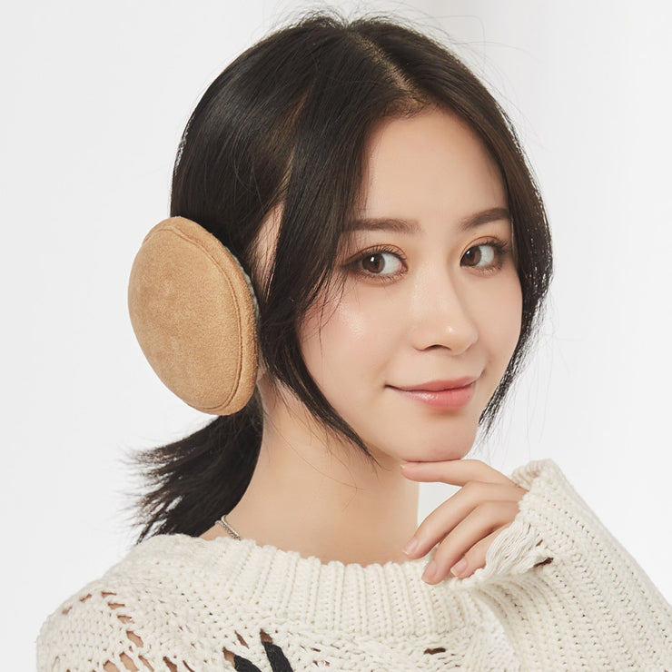 Cuffie in Pelle Scamosciata con Interno Morbido