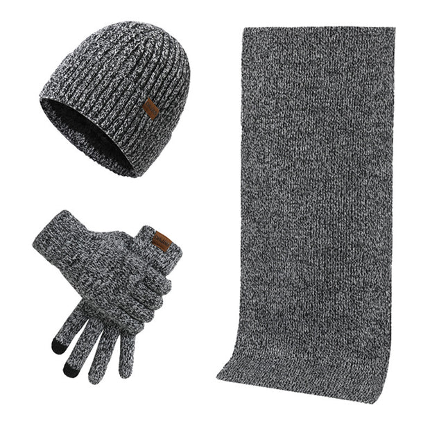 Set Invernale Termico a Maglia Cappello, Sciarpa e Guanti (3 Pezzi)