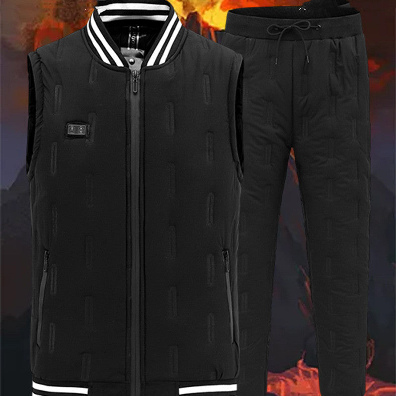 Gilet Termico in Cotone con Collo Alto