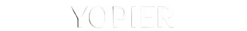 Logo minimaliste et moderne pour la marque de mode 'Yopier', avec le nom clairement mis en avant, spécialisée dans les vêtements et accessoires d’hiver pour hommes et femmes. Typographie élégante et icône épurée évoquant chaleur ou style hivernal (flocon, écharpe ou veste). Palette sobre noir, blanc et beige subtil ou bleu glacé. Look premium, cosy et tendance, parfait sur fond noir
